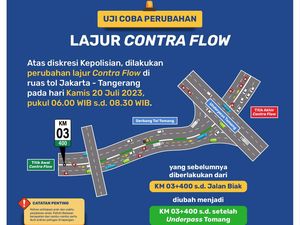 Km 3 Tol Janger hingga Underpass Tomang Diuji Coba Contraflow 20 Juli Km 3 Tol Janger hingga Underpass Tomang Diuji Coba Contraflow 20 Juli