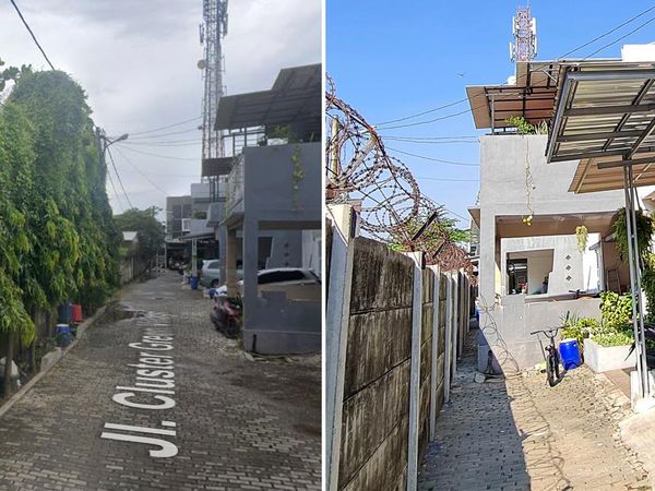 Before After 10 Rumah Cluster di Bekasi Aksesnya Ditutup Tembok