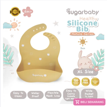 Sugarbaby Silicone Bib atau Celemek Bayi