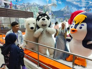 Lucunya Puf Puf-Nano-Alaska Main Salju Bareng di Trans Snow World Surabaya