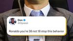 Meme Ronaldo Dirujak Netizen Gegara Senggol Messi