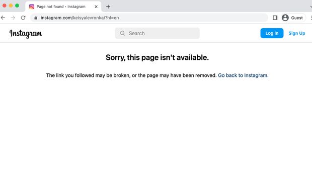 Instagram Keisya Levronka hilang