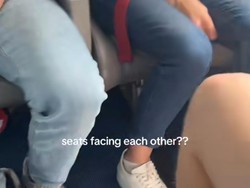 Naik Pesawat Kursinya Berhadapan, Netizen: Ini Bukan Kereta Api