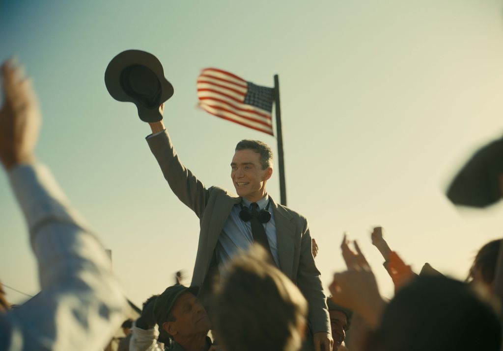 Cillian Murphy is J. Robert Oppenheimer in OPPENHEIMER, written, produced, and directed by Christopher Nolan.