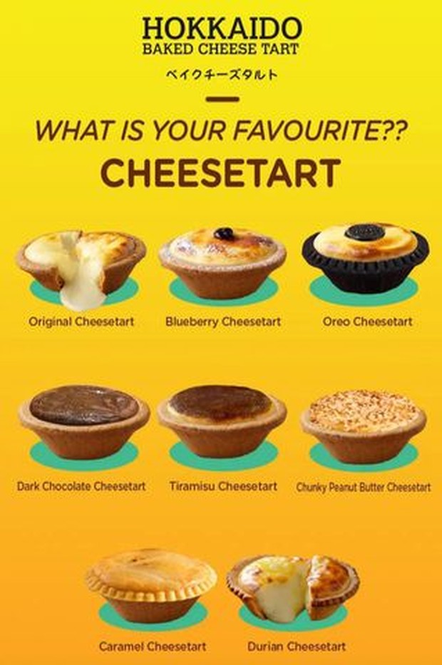 Varian menu Hokkaido Baked Cheese Tart/Foto: Tangkapan layar highlight Instagram @hokkaido.id Varian menu Hokkaido Baked Cheese Tart/Foto: Tangkapan layar highlight Instagram @hokkaido.id
