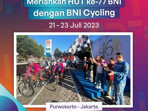 Rangkaian HUT Ke-77, BNI Gelar Challenge Bersepeda Tempuh Jarak 460 Km