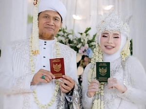 Suamiku Adalah Teman Ayahku, Ini Foto Pernikahan Viral Beda Usia 34 Tahun