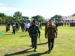 Hadiri Sertijab Danyonif Raider 715, Fadel Pesan Jaga Pemilu dari Konflik