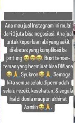 Tangkapan Layar Story Egi John