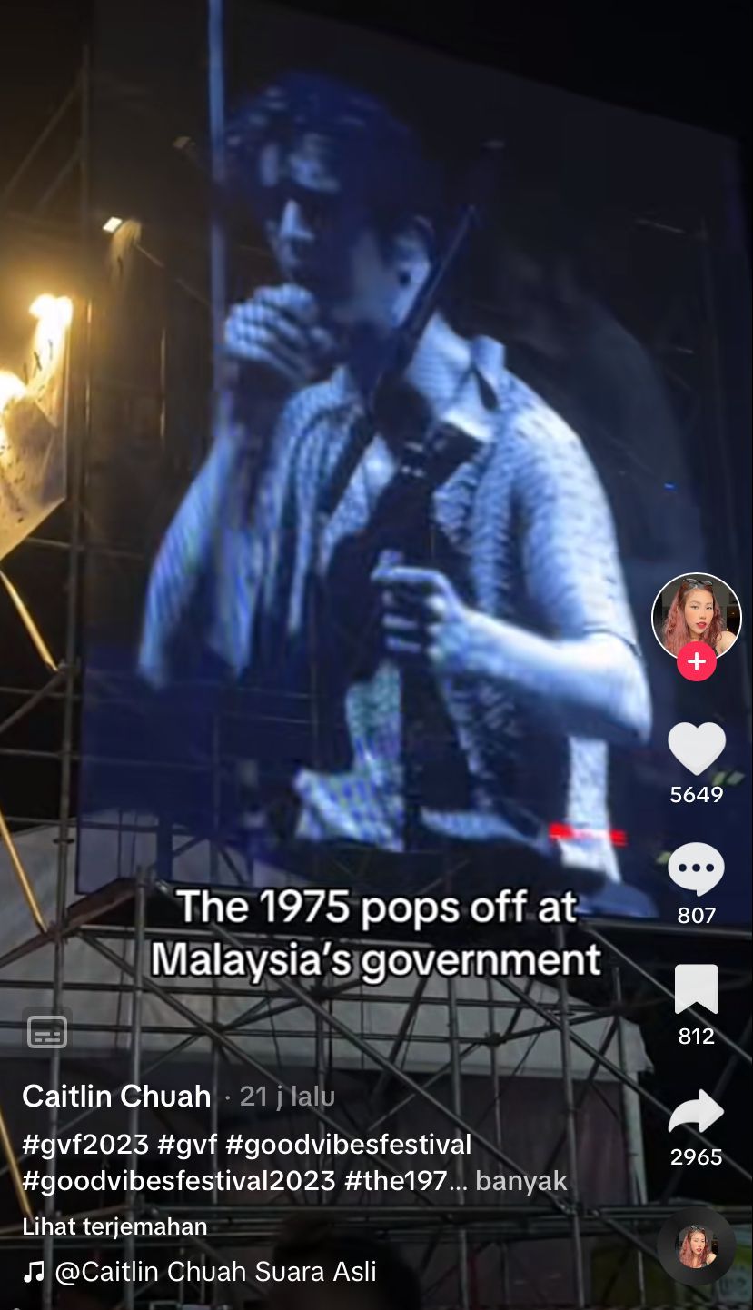 Aksi The 1975 Ciuman di Atas Panggung hingga Kecam Pemerintah Malaysia