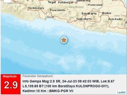 Gempa M 2,9 Guncang Perairan Kulon Progo