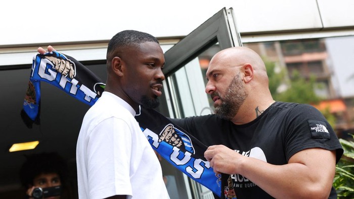 Soccer Football - Marcus Thuram arrives in Milan ahead of joining Inter Milan - Palazzo CONI, Milan, Italy - June 27, 2023 Marcus Thuram ahead of his unveiling as an Inter Milan player REUTERS/Claudia Greco