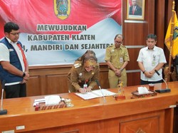 Bupati Klaten Teken MoU Pengelolaan Sementara Pasar Gedhe