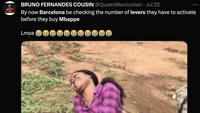 Jadi mau narik berapa tuas ekonomi demi bisa memboyong Mbappe, Barca? (Foto: Twitter)