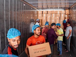 Siap Dikemas, Daging 3.000 Ekor Kambing Dam Dikirim dari Tanah Suci ke Tanah Air