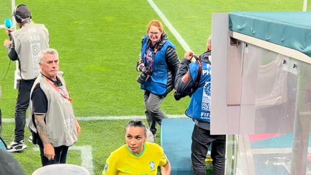 Sosok legenda Brasil Marta di Piala Dunia Wanita 2023 sebagai volunter di ajang tersebut.