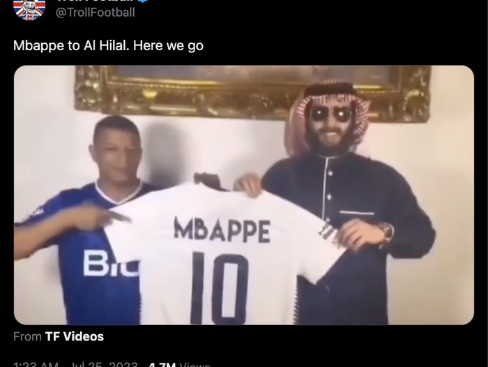 Berebut Mbappe, Meme Kylian Mbappe