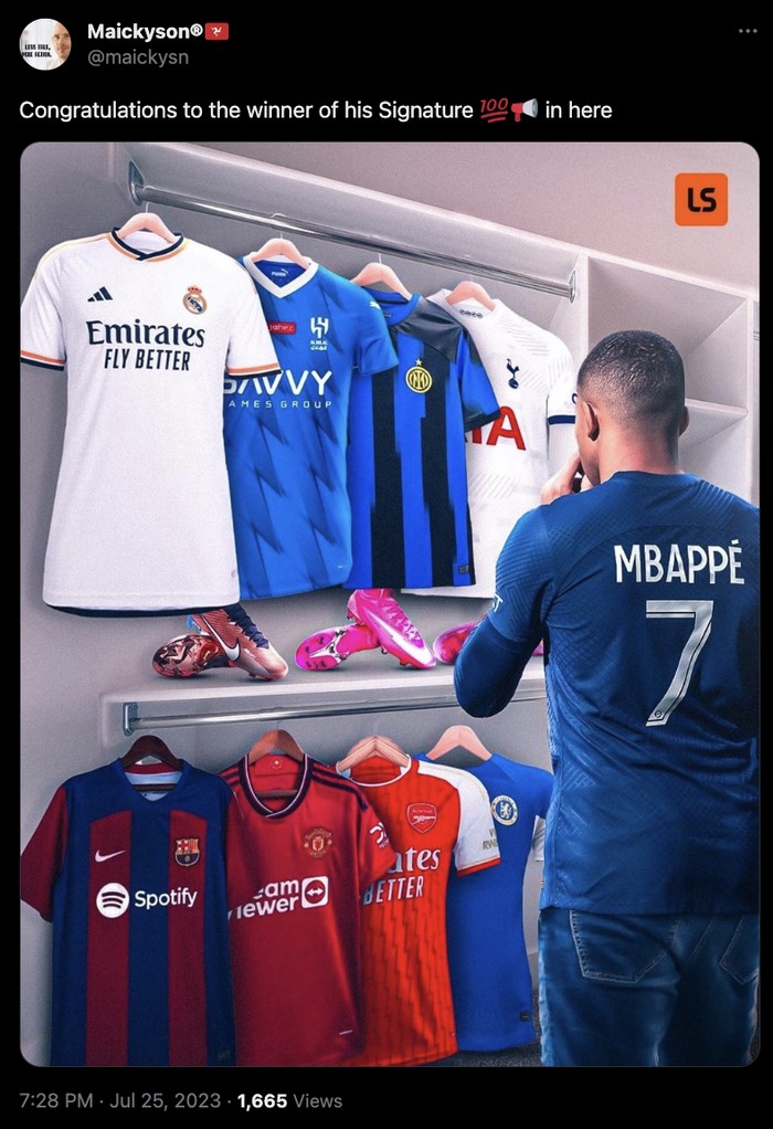 Berebut Mbappe, Meme Kylian Mbappe