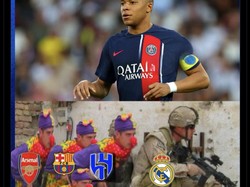 Di antara klub peminat Mbappe, meme ini meyakini cuma Real Madrid yang secara logis bisa merekrutnya. Yang lain cuma kayak badut yang ikut-ikutan! Foto: dok. Internet/Twitter