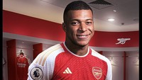 Meme yang ini memaparkan pendapat bahwa cuma Arsenal yang masuk akal membeli Mbappe. Foto: Twitter