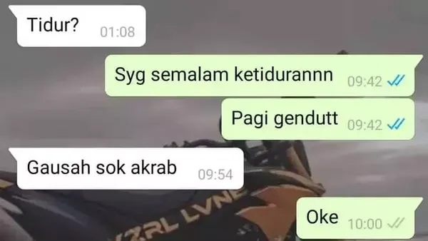 Chat Pacar Bikin Gemes Sendiri, Ngambek Mulu!