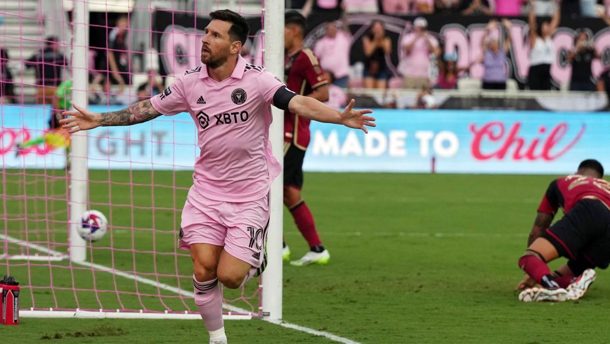 Lionel Messi sudah mencetak tiga gol dalam dua laga bersama Inter Miami. Foto: USA TODAY Sports via Reuters Con/Jasen Vinlove