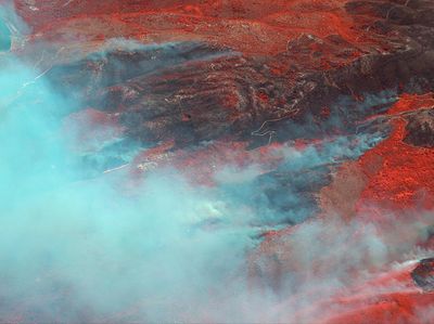 Penampakan Kebakaran Hutan di Pulau Corfu Yunani dari Satelit