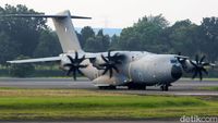 Potret Pesawat Airbus A400M Mejeng di Lanud Halim