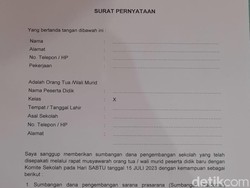 Diprotes Ortu, Kepala SMAN di Jombang Sebut Sumbangan Rp 2,5 Juta Tak Wajib