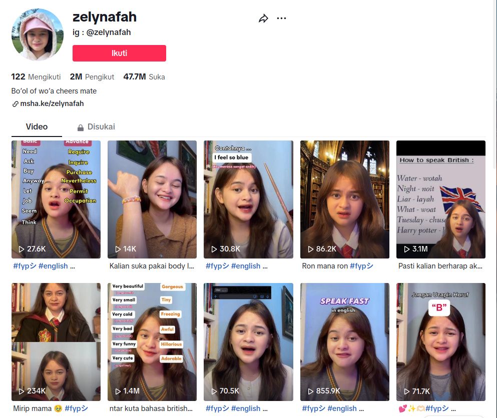 Akun TikTok Edukasi Seru