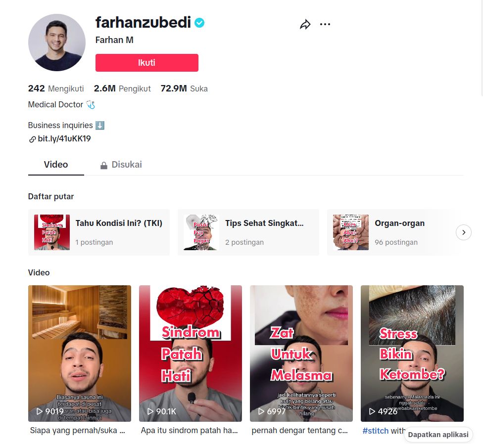 Akun TikTok Edukasi Seru