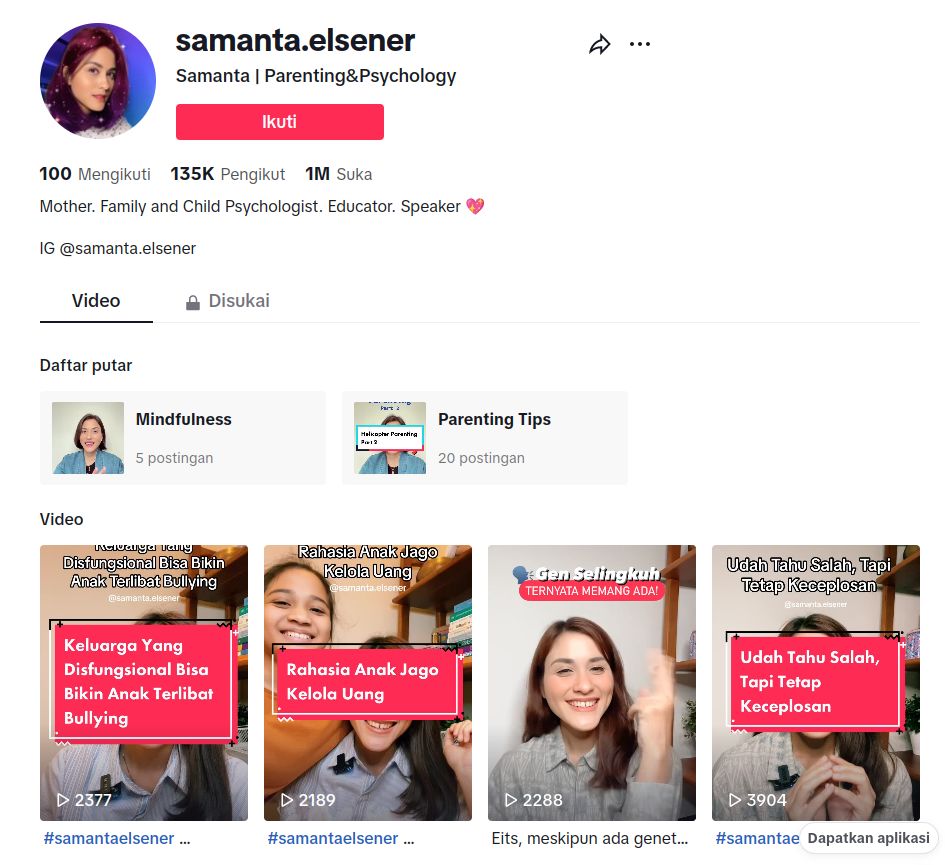 Akun TikTok Edukasi Seru