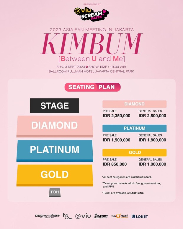 Potret seatplan fanmeeting Kim Bum 'Between U and Me'