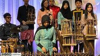 Momen Penampilan Angklung di Acara Min On Kids Festa 2023 Tokyo