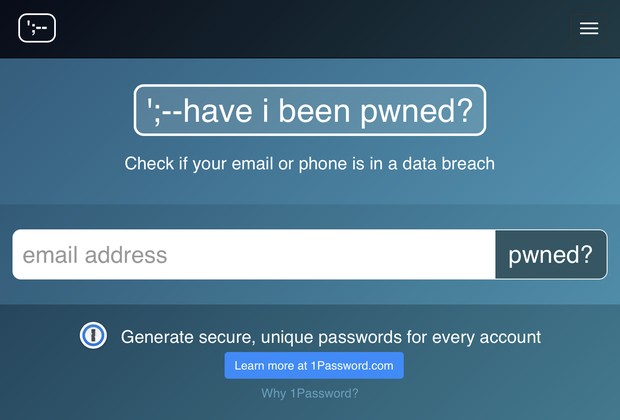 Tampilan Utama Have I Been Pwned?/ Foto: haveibeenpwned.com Tampilan Utama Have I Been Pwned?/ Foto: haveibeenpwned.com