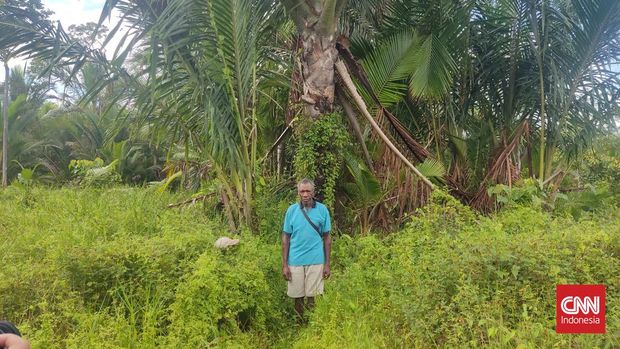 Tokoh adat Suku Yaben, Yohanis Mabruaru saat ditemui di Distrik Konda, Papua Barat Daya, Kamis (27/7/2023)