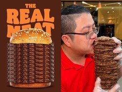Setelah Keju, Resto Ini Tawarkan Burger Pakai Patty Bertumpuk