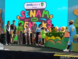 Momen Lucu Jan Ethes Bersama Domikado di Senam dan Pentas Ceria Solo Safari