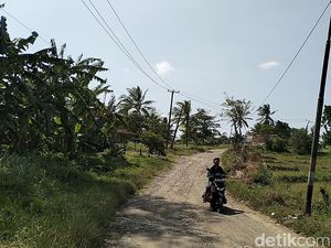 Duh! Akses Jalan Menuju Taman Nasional Ujung Kulon Rusak Parah