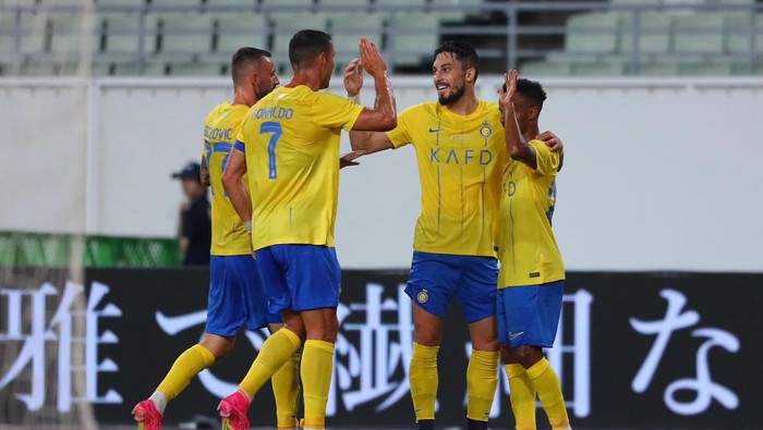 Al Nassr ditahan imbang Al Shabab dalam laga pertama Arab Club Champions Cup, Sabtu (29/7/2023). Cristiano Ronaldo cs diredam lawan tanpa gol.