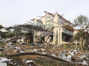 Kondisi Gudang Kembang Api di Thailand Usai Ledakan