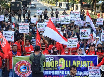 Aksi Massa Tuntut Penempatan Pekerja Migran di Arab Saudi Dibuka Lagi
