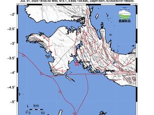 Gempa Bumi Terkini M 3,1 Guncang Kaimana Papua Barat, Berpusat di Laut Gempa Bumi Terkini M 3,1 Guncang Kaimana Papua Barat, Berpusat di Laut