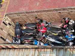 Polisi Gagalkan Penyelundupan Motor Curian yang Mau Dikirim ke Lampung