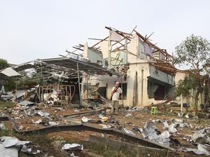 Sisa-sisa Gudang Kembang Api yang Meledak Tewaskan Belasan Orang