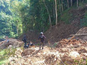 Empat Anjing Pelacak Dikerahkan Cari Petani Tertimbun Longsor di Cianjur Empat Anjing Pelacak Dikerahkan Cari Petani Tertimbun Longsor di Cianjur