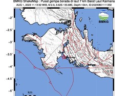 Kaimana Papua Barat Kembali Diguncang Gempa, Terkini Berkekuatan M 2,9