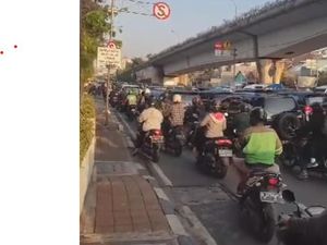 Lalu Lintas di Jl Letjen R Suprapto Arah Senen Jakpus Macet