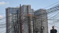 Potret Kabel Kusut Semrawut di Jakarta yang Mau Dimusnahkan