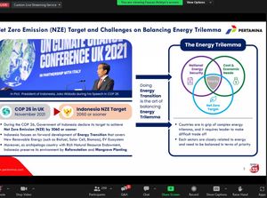CEO Kilang Pertamina Ungkap Jurus Kejar Target NZE di Webinar PPSDM Migas